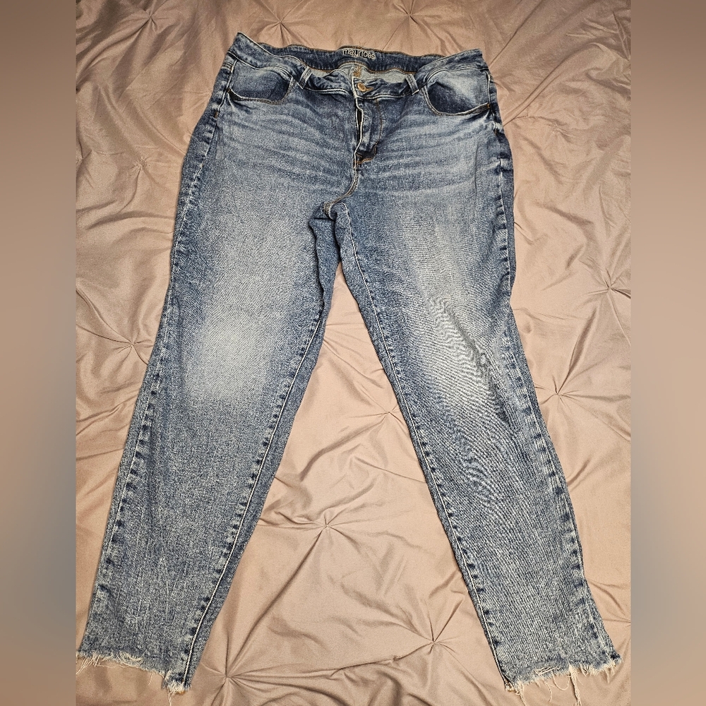 Maurices Faded Blue Skinny Jeans